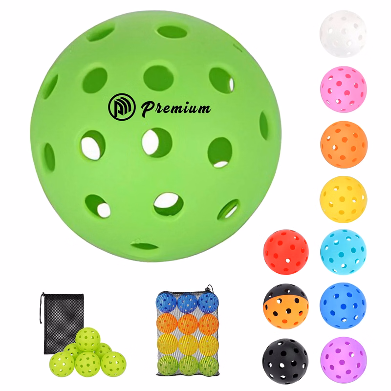 6 Pack of  Premium 40-Holes Outdoor Pickleball