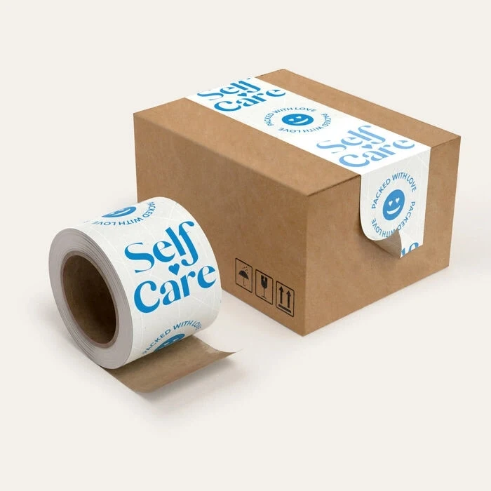 3" Wide Sustainable WaterActivated Reinforced Kraft Tape 1