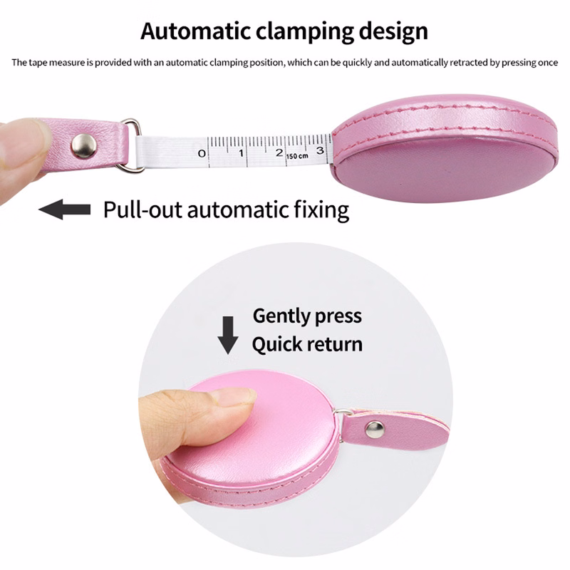 60" Dual Sided Retractable Measuring Tape with Push Button