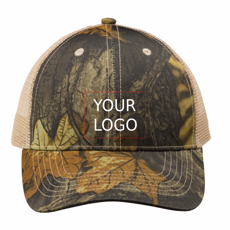 6 Panel Camo Mesh Trucker Cap