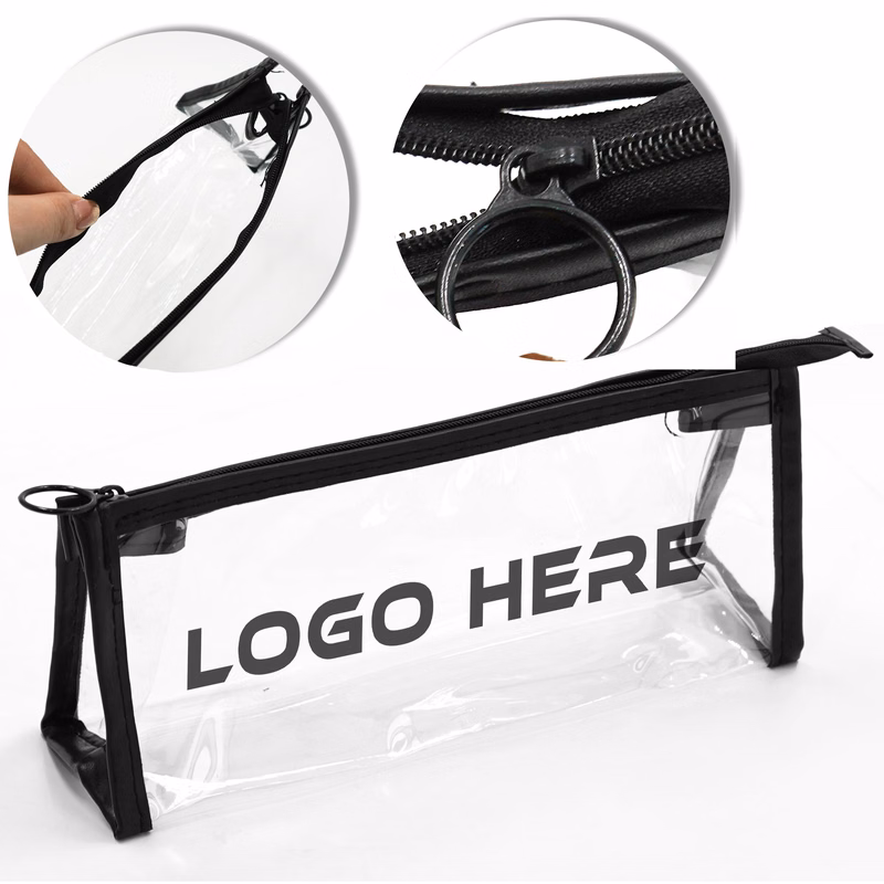 MOQ 50 PVC Cosmetic Organizer Waterproof Travel Toiletry Bag