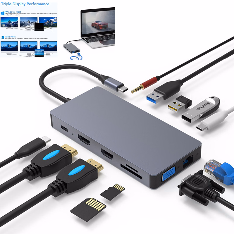 12 in 1 Type C Hub Multiport Adapter