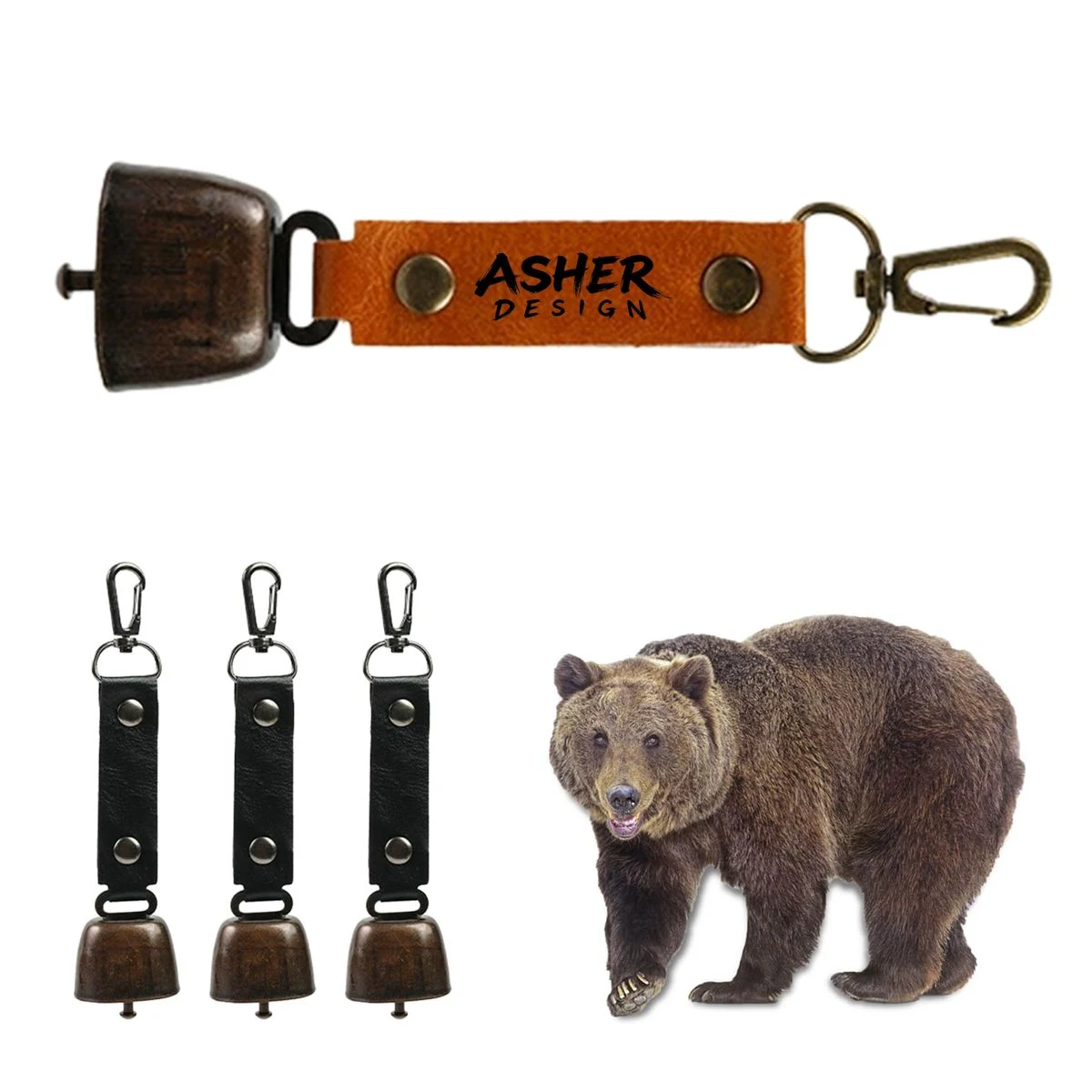 Durable Heavy Duty Bear Warning Pendant for Pet 1