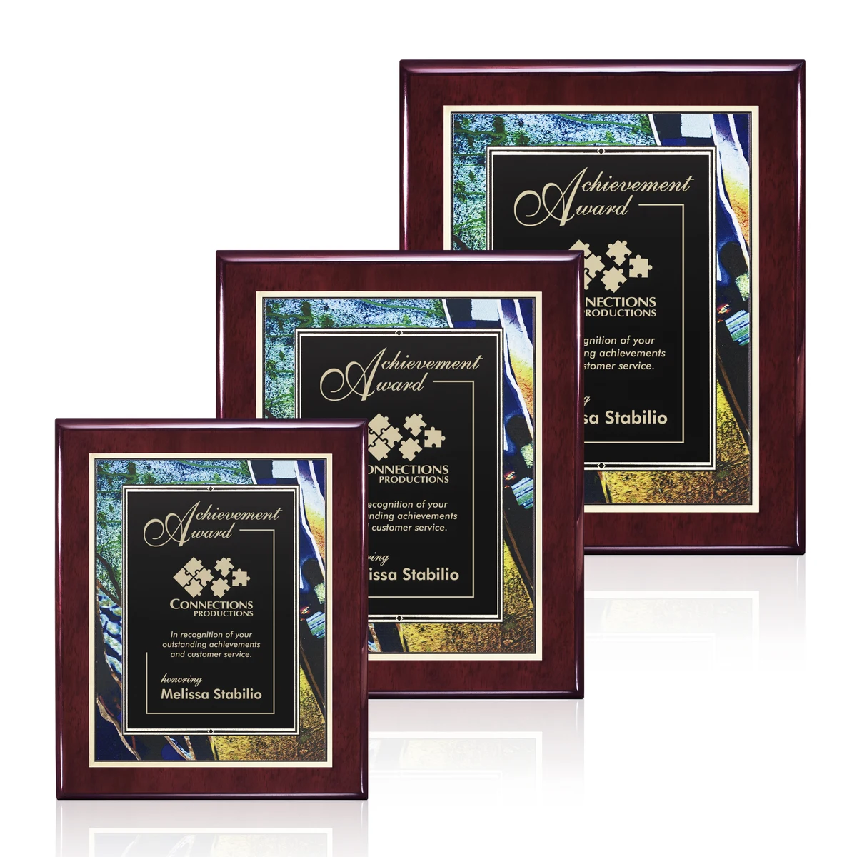 Oakleigh/Verdi Plaque - Rosewood Finish 1