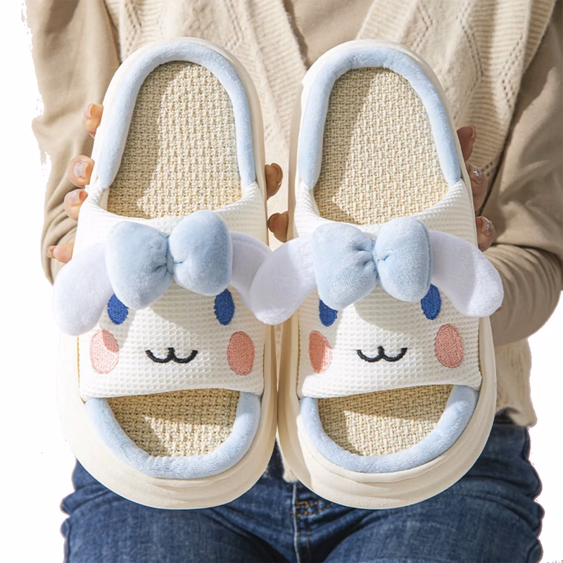 Cartoon Linen Women's Slippers