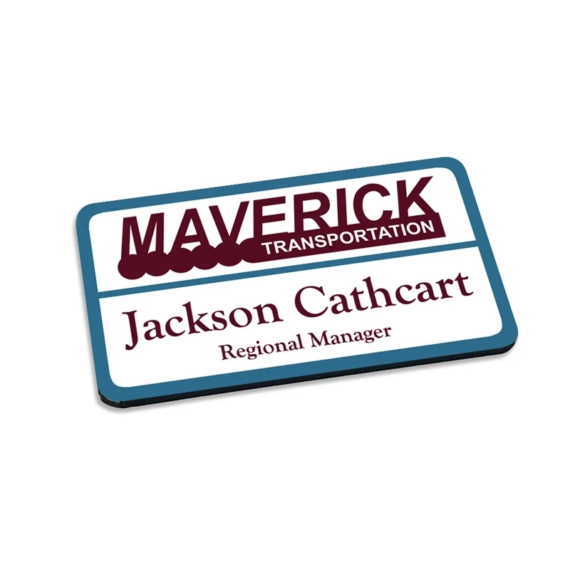 Custom Ultra Vivid Recycled Wood Name Badges 1