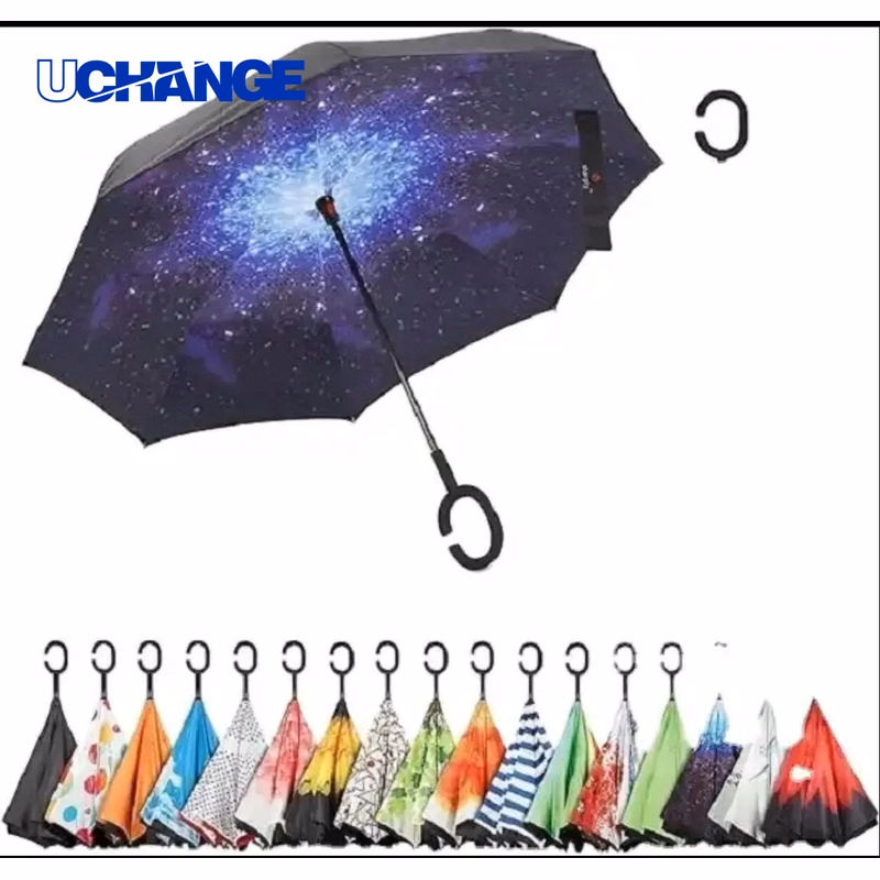 Inverted Windproof Reverse Umbrella Rain Protection