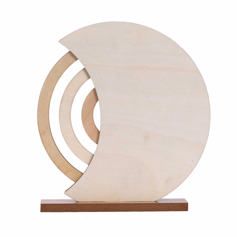 Wooden Desk Calendar with Rotating Dials