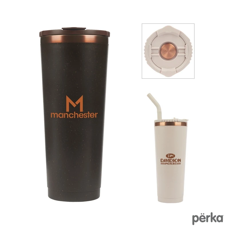 Perka® Barbarossa 24 oz. Recycled Steel and Coffee Grounds Tumbler 1
