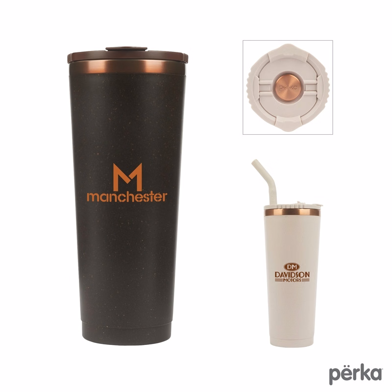 Perka® Barbarossa 24 oz. Recycled Steel and Coffee Grounds Tumbler