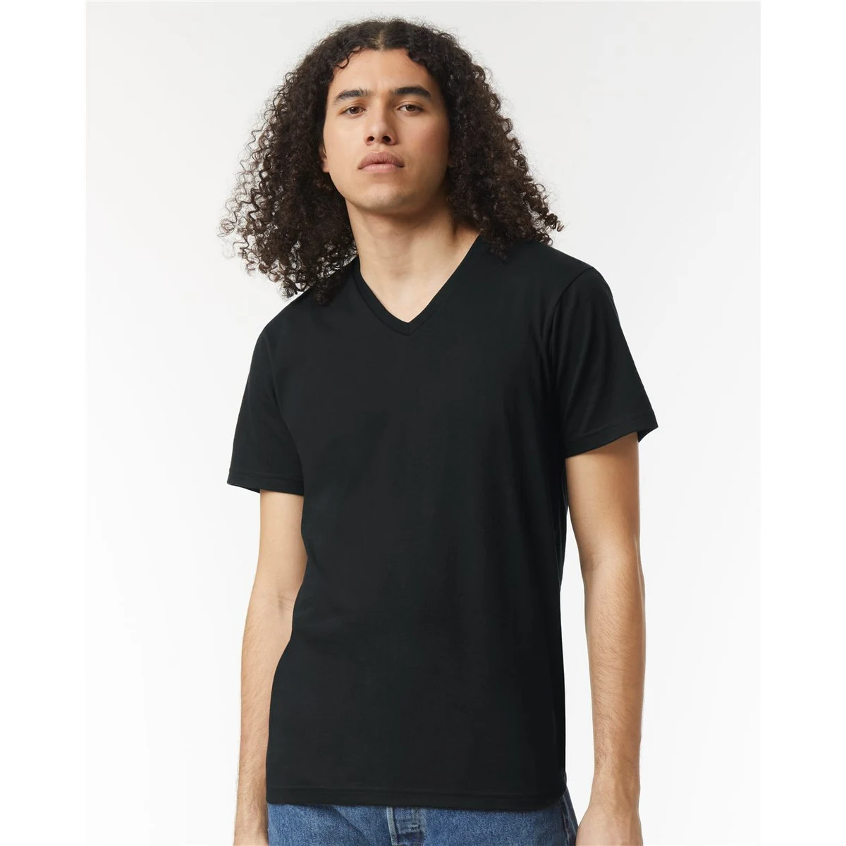 Unisex CVC V-Neck Tee - 2006CVC 1