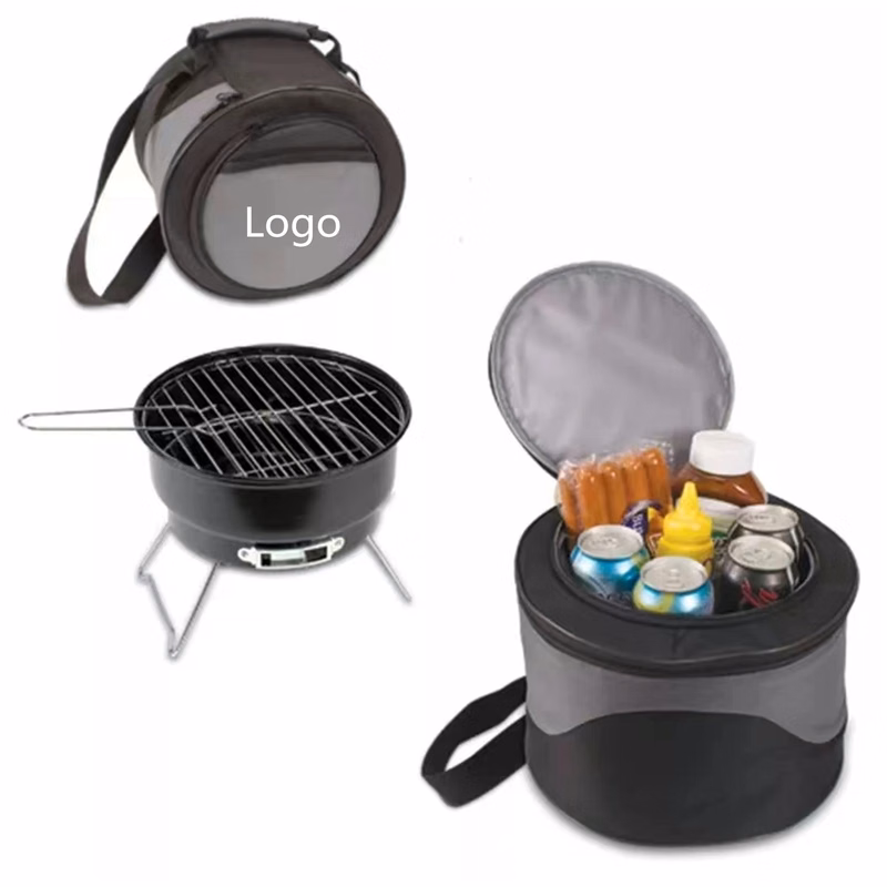 Cooler Bag with Portable Mini BBQ Grill