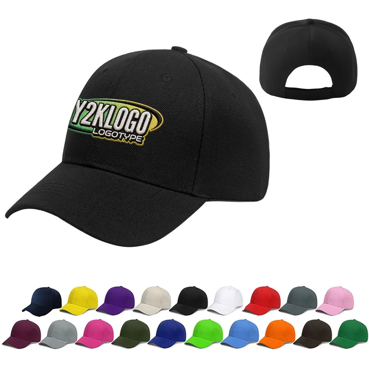 6 Panel Mid Profile Baseball Cap 1
