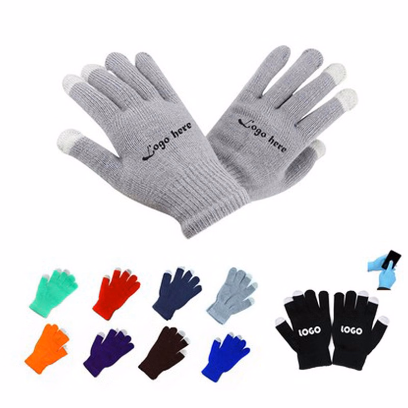 Knitted Touchscreen Acrylic Winter Gloves