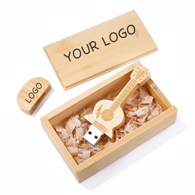 Wooden Guitar Flash Drive