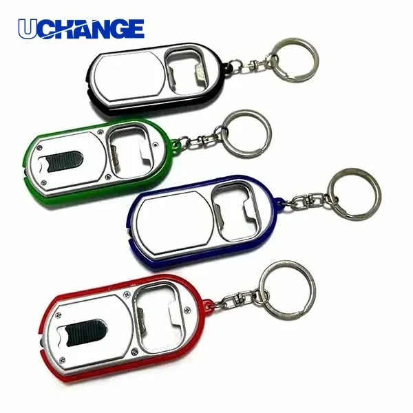 3-in-1 Bottle Opener Keychain with LED Light Multi-Function Tool 1