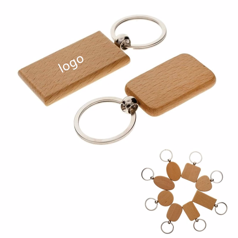 Blank Wooden Key Chain Personalized EDC Wood Keychains