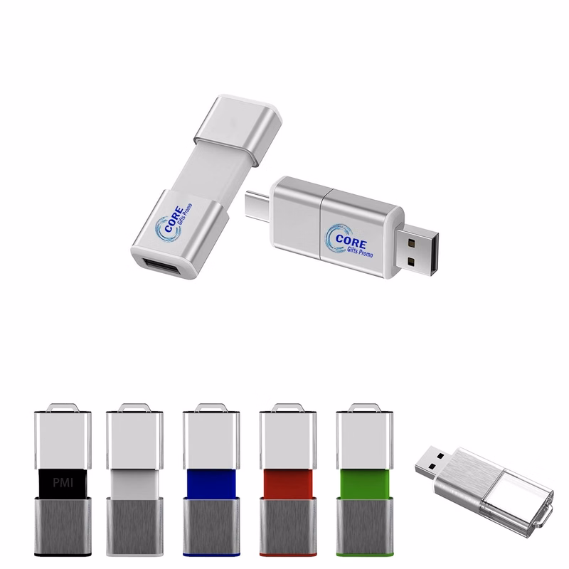 8 GB Light Up Slide USB Flash Drive