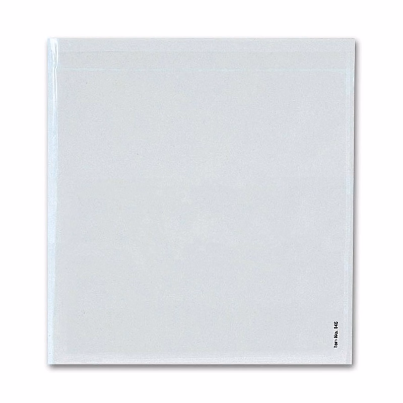 Plastic File Pockets, Adhesive Transparent , 9 1/2" X 8 1/4