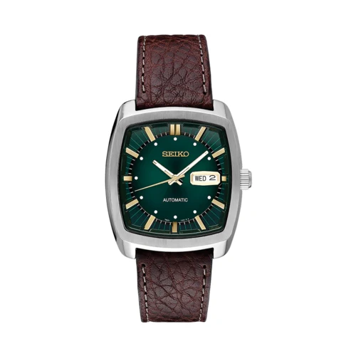 Seiko Men's RECRAFT Automatic Brown Leather Watch 1
