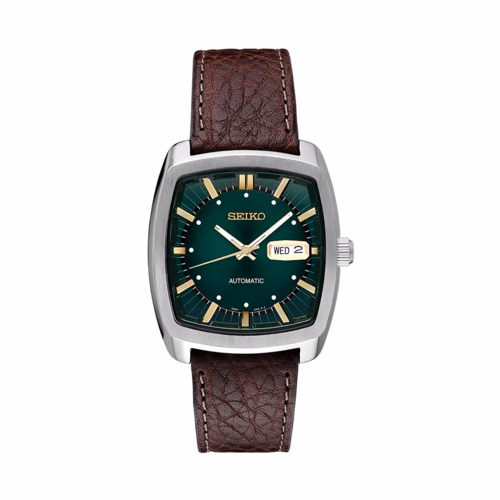 Seiko Men's RECRAFT Automatic Brown Leather Watch