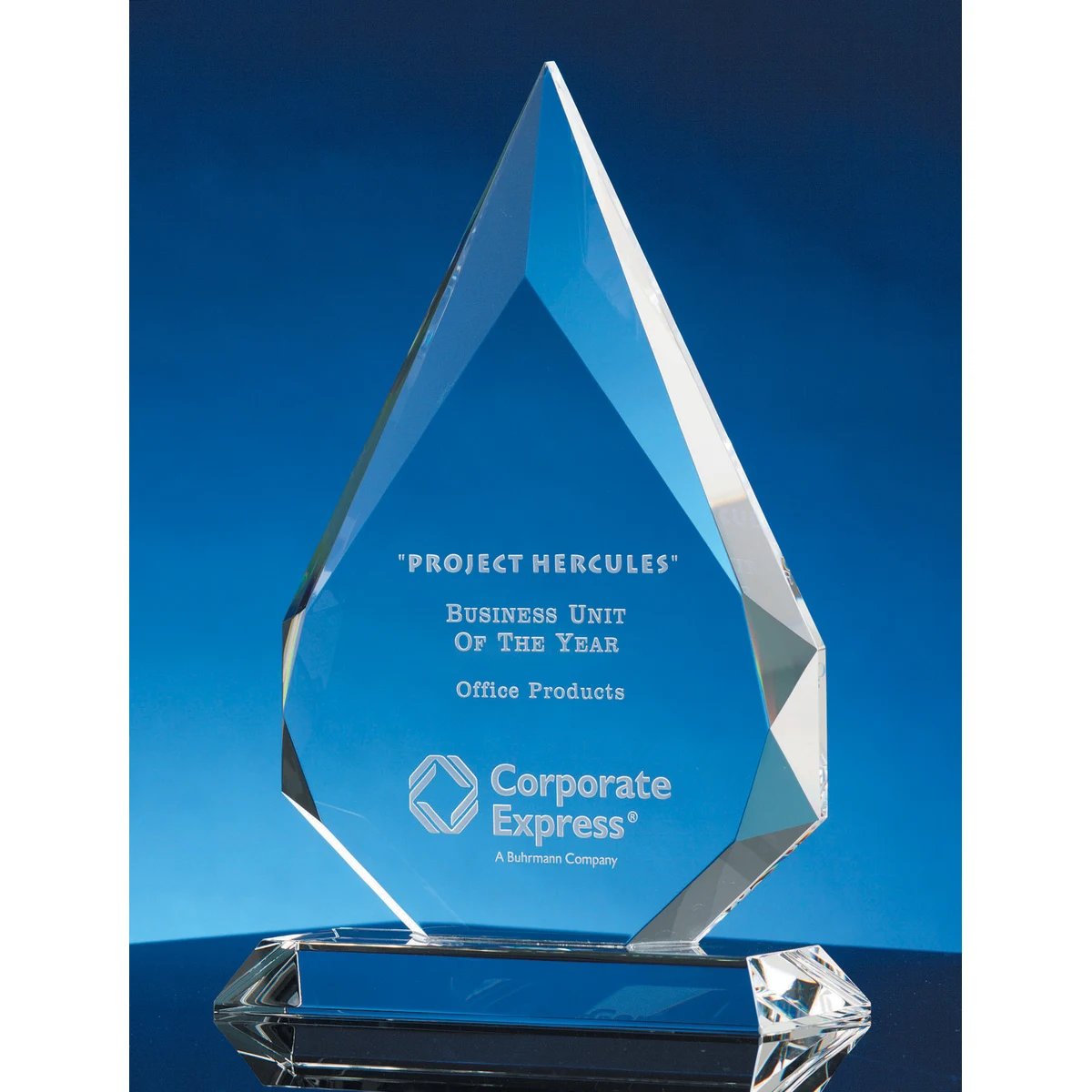 Crystal Beveled Diamond Award (5"x9") 1