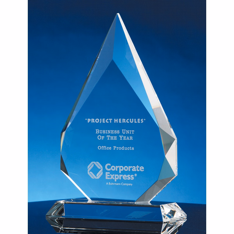 Crystal Beveled Diamond Award (5"x9")