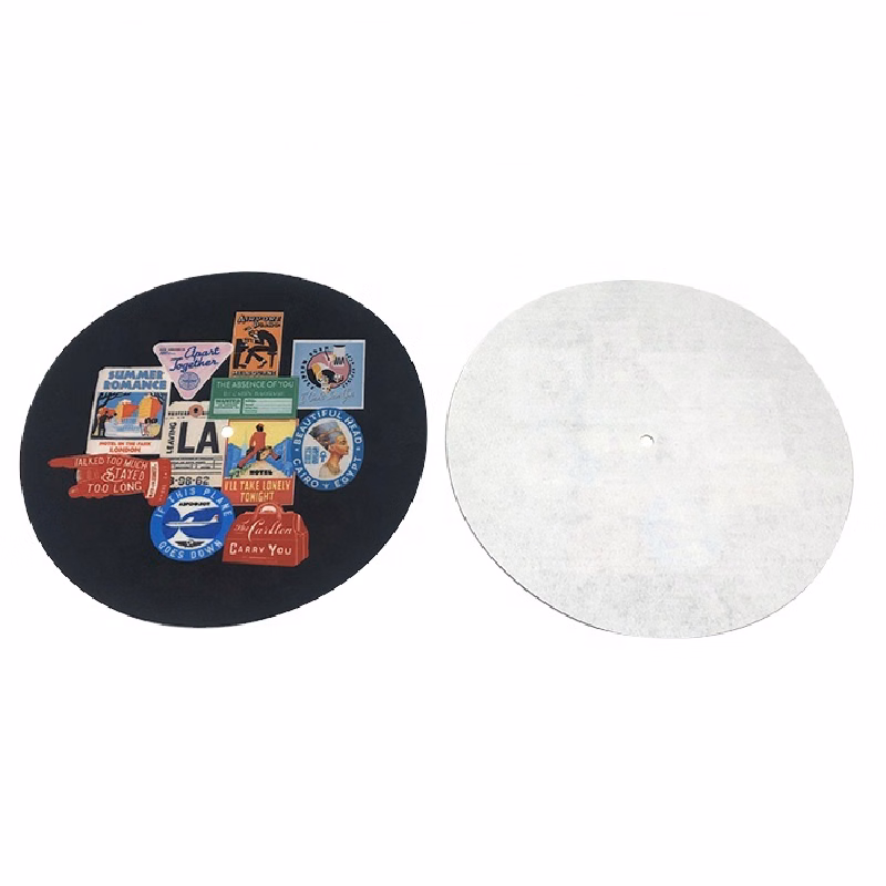 12'' Custom Round Felt Turntable Slipmat