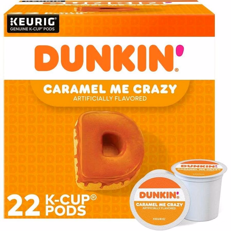 Dunkin' K-Cup Caramel Me Crazy Coffee - 22 Pack