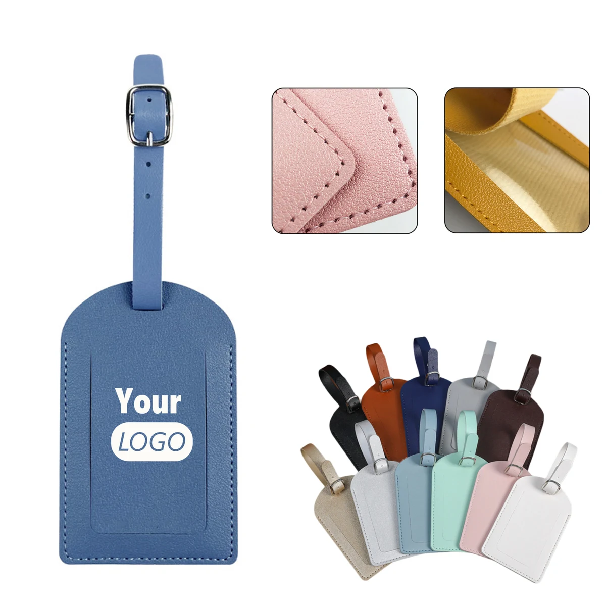 Customizable Travel PU Leather Luggage Tag 1