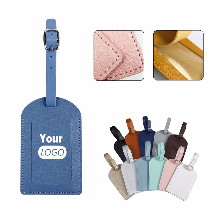 Customizable Travel PU Leather Luggage Tag