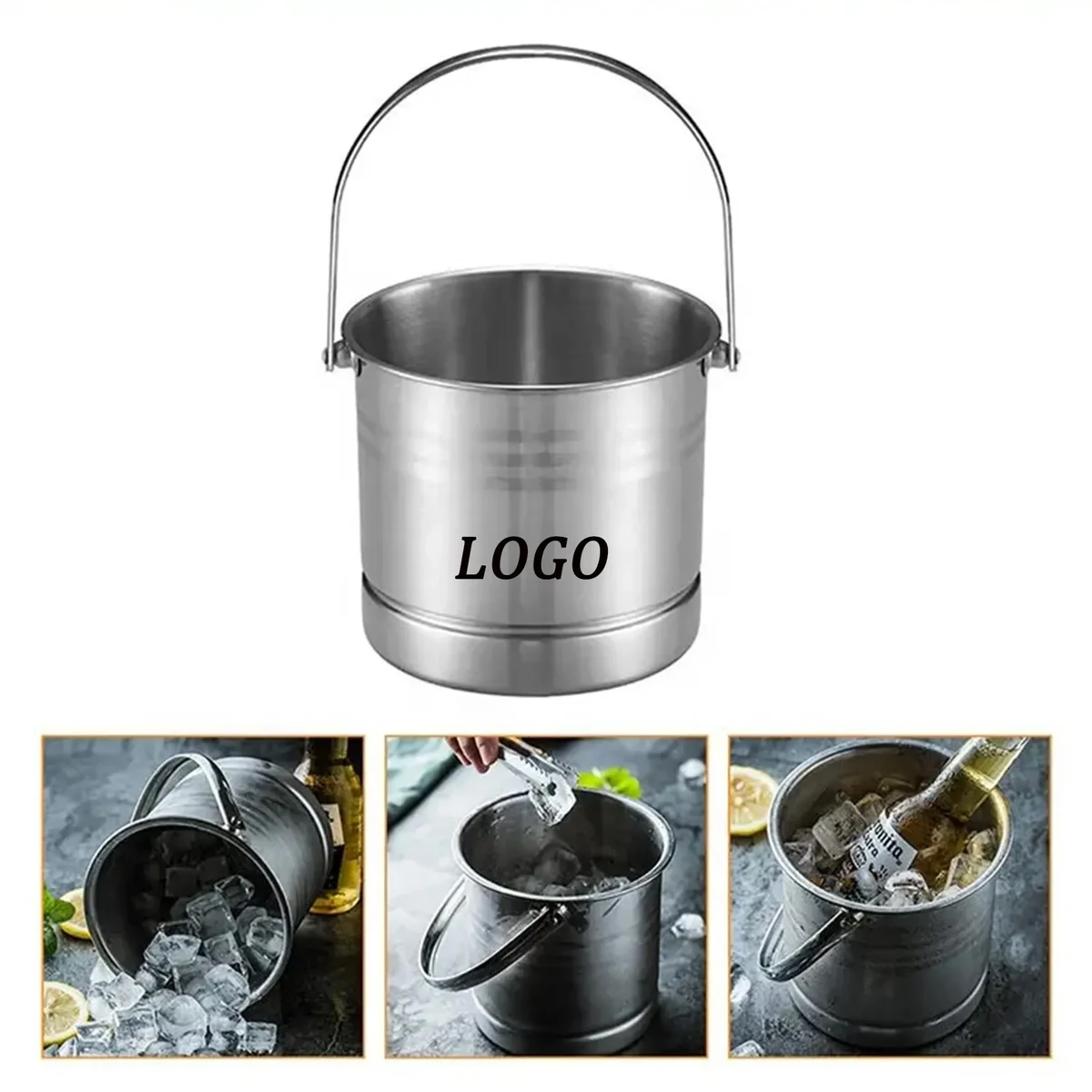 Stainless Steel Bucket Ice Container 1
