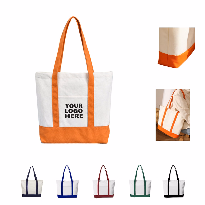 Tote Bag with Zipper Closure MOQ 50
