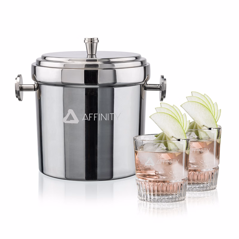 Milano Ice Bucket & Newkirk On-the-Rocks Set
