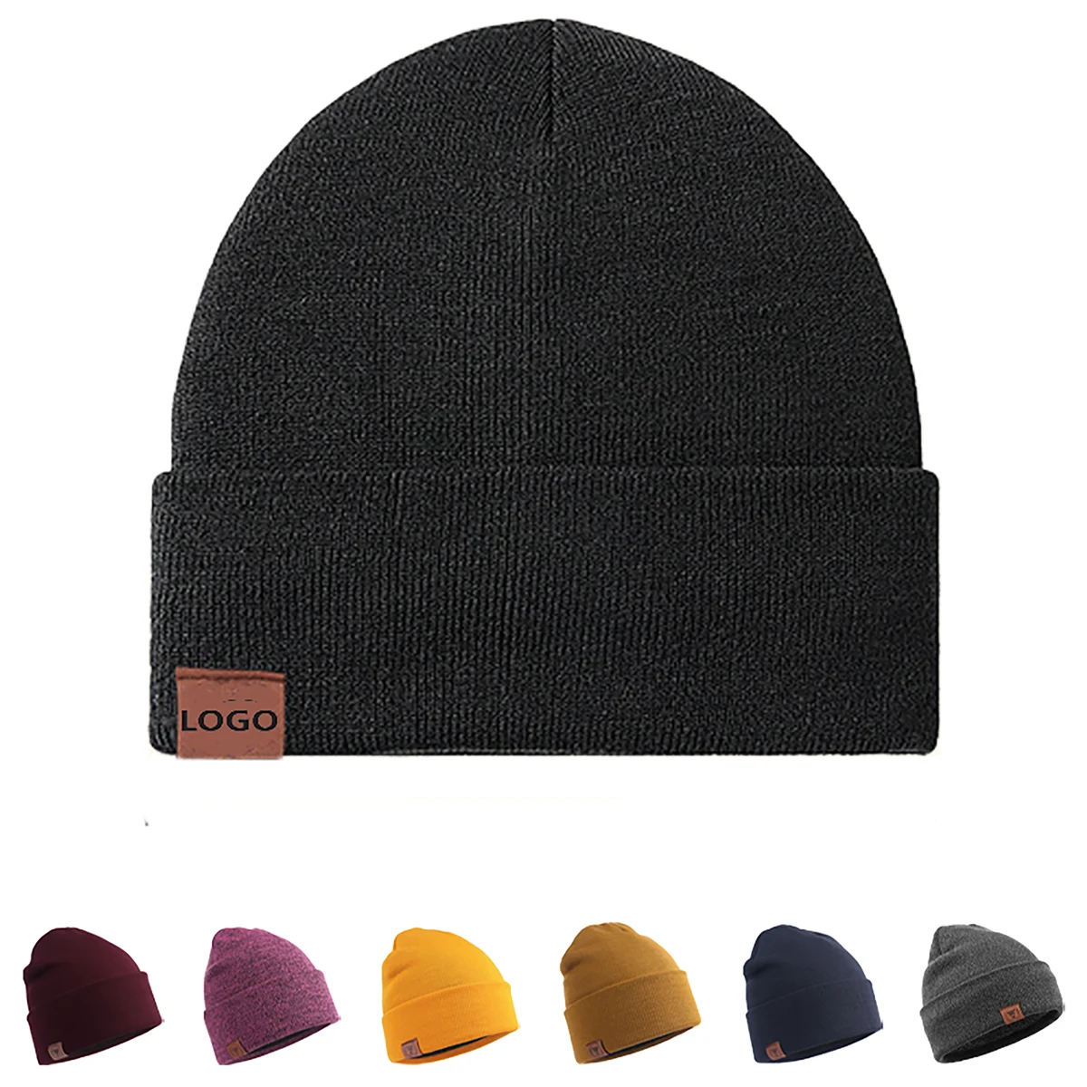 Thermal Knit Beanie with Fleece 1