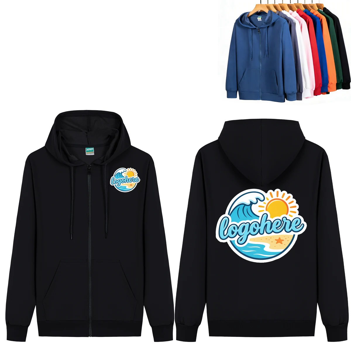 Pullover Hoodie Unisex Oversized, custom hoodie or sweatshirt with logo imprint 1
