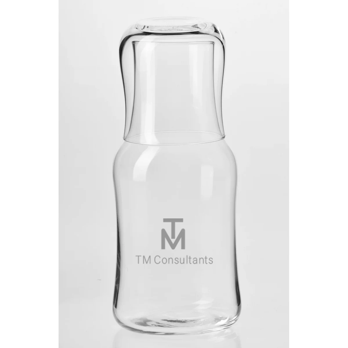 European Glass 2 Piece Water Set - Bedside Night Water Carafe/Desktop - with 20 oz Tumbler 1
