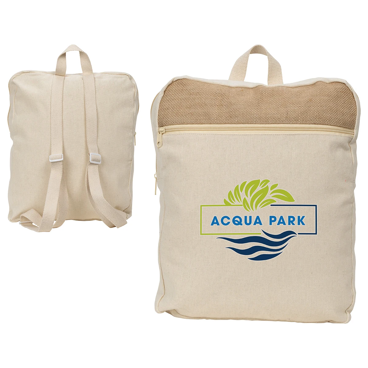 Savanna Jute & Recycled Cotton Backpack 1