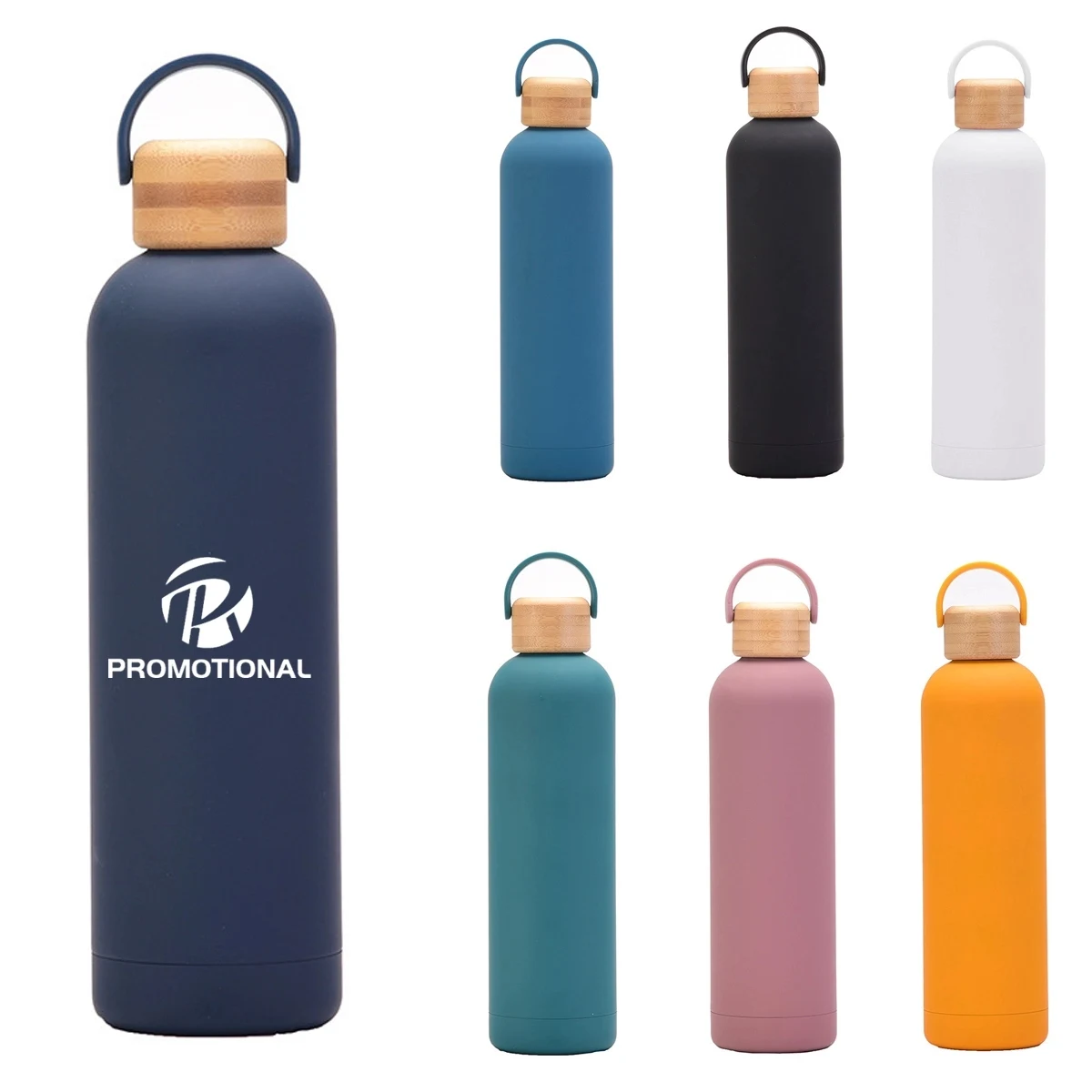 1L Insulated Water Bottle With Bamboo Lid 1
