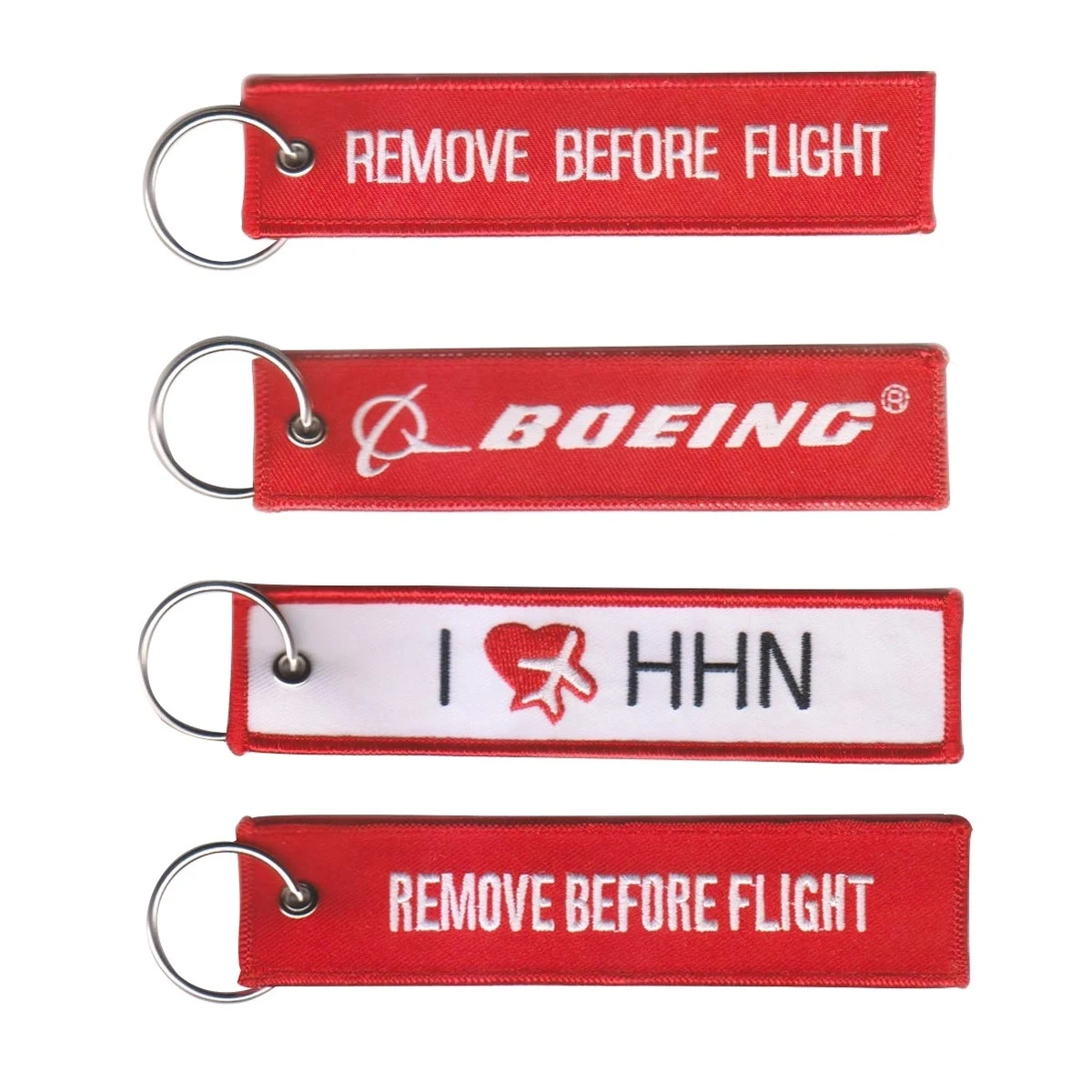 Embroidered Fabric Keytag 4" 1