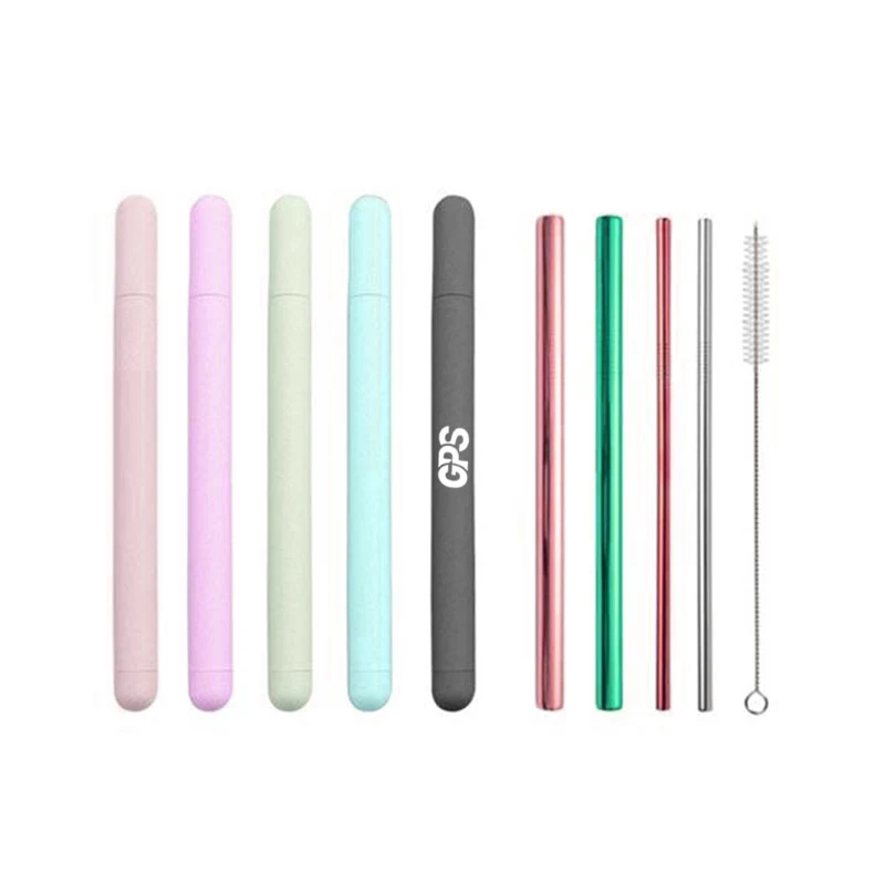 3 PCS Reusable Metal Straws Set 1