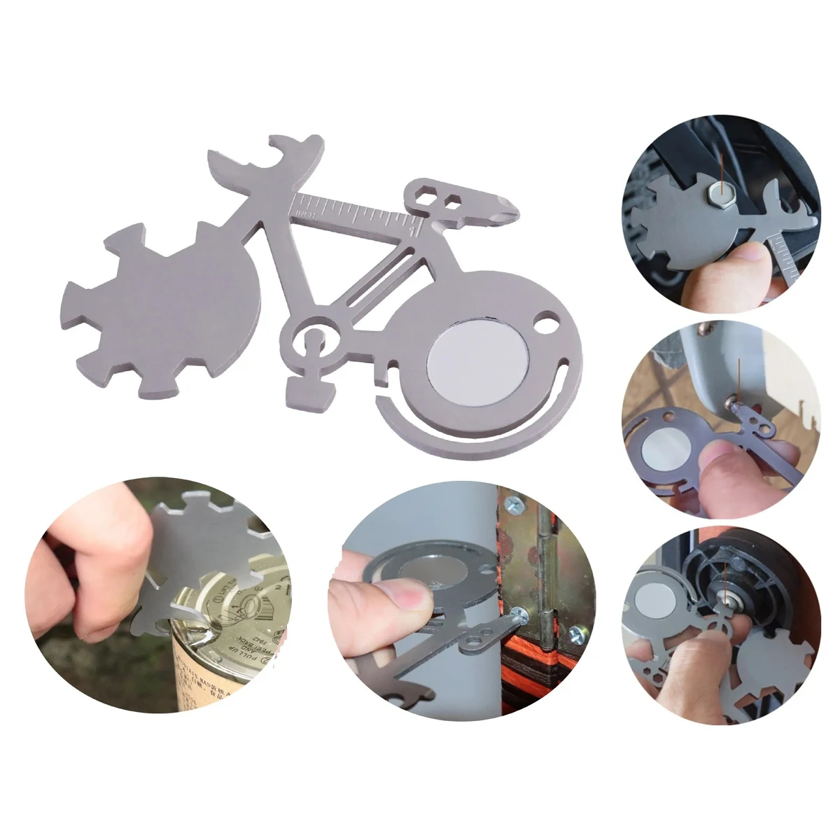 Small Outdoor Survival Tool Gadget Bicycle Shape Pocket Kit 1