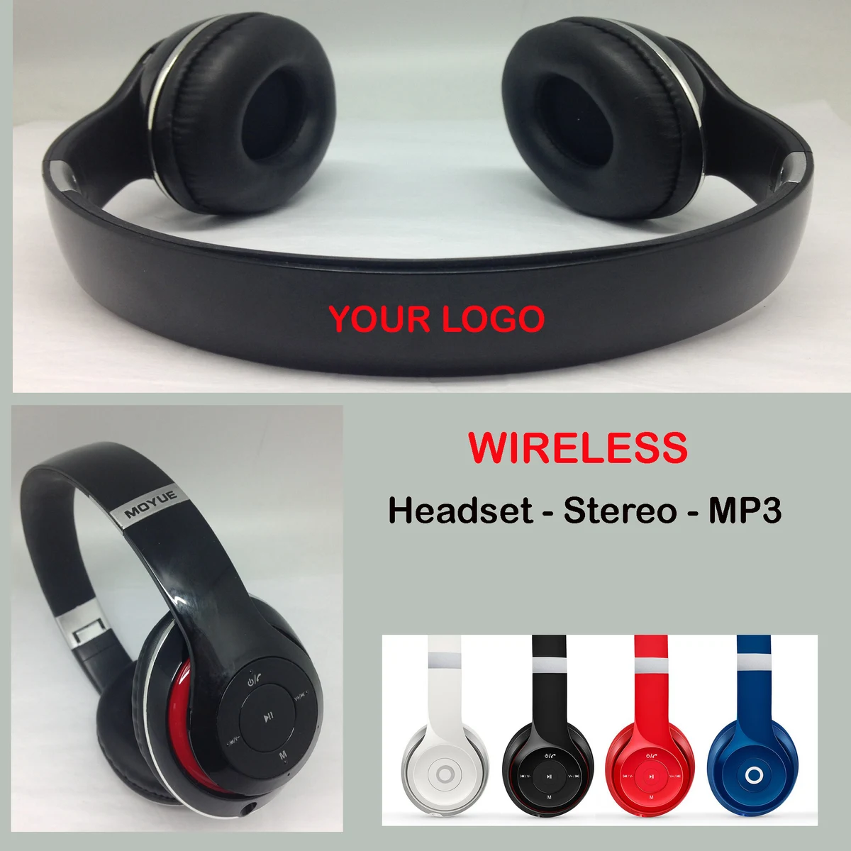 High Performance Wireless Headphones w/Radio, AUX, Micro SD, and Bluetooth compatible 1
