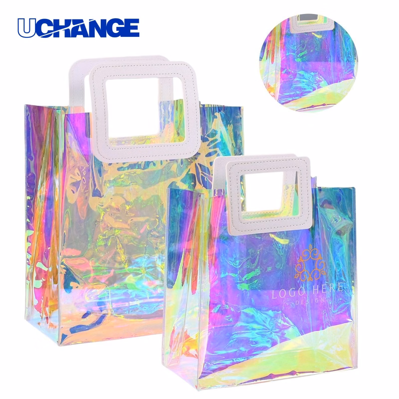 Holographic Clear PVC Tote Bag for Event Promotions