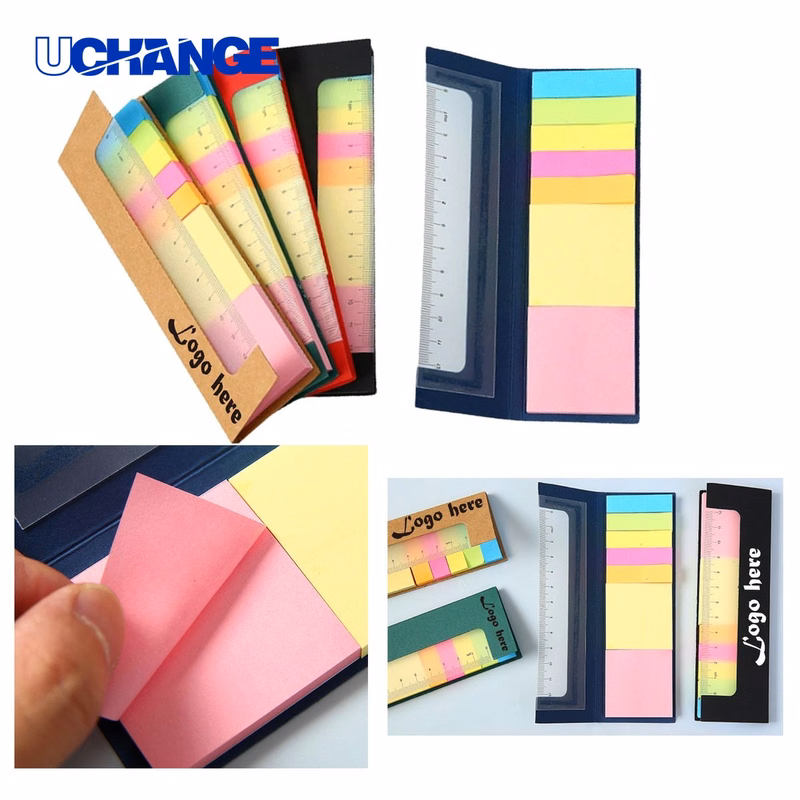 Ruler Notebook with Sticky Notes Set