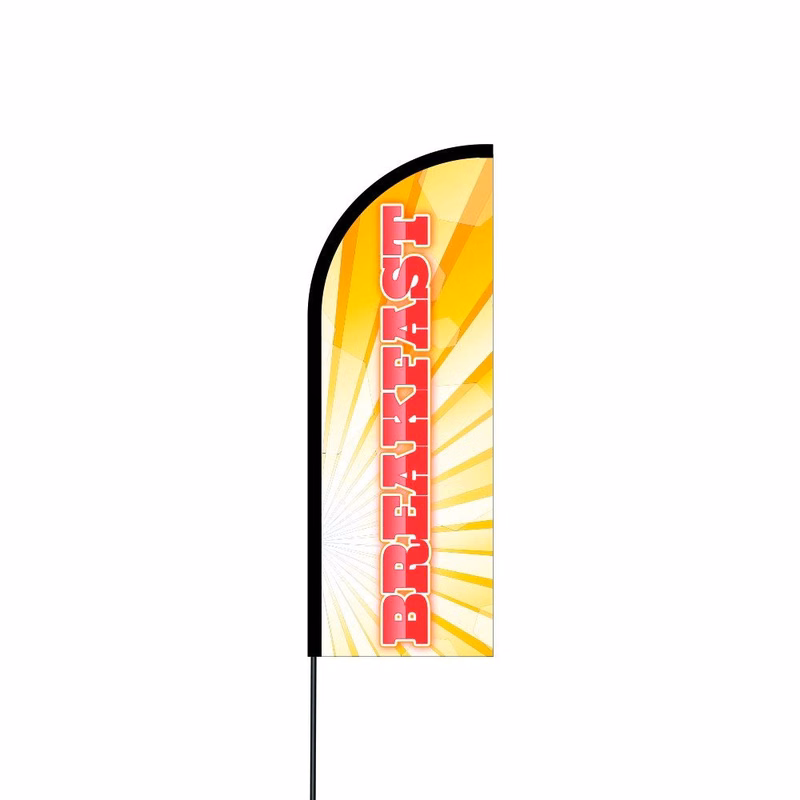 Breakfast Flag Kit 14' Feet Feather Flag Sign Outdoor Banner