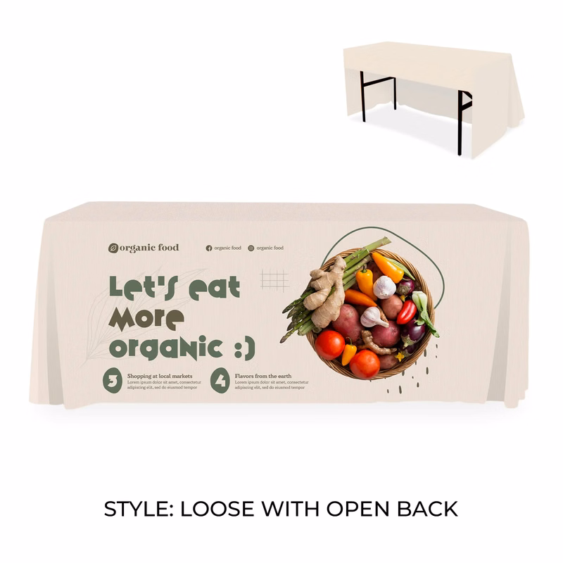 8' RPET Table Cover LOOSE