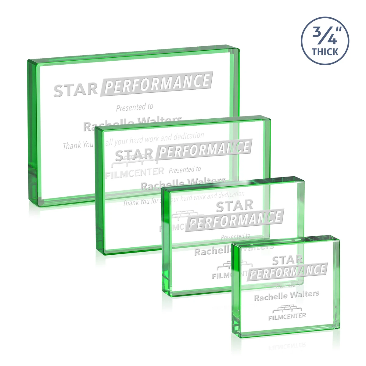 Verona Paperweight - Emerald 1