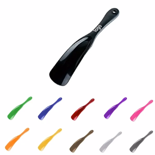 Custom 7.7 inch Plastic Shoehorn — Durable Footwear Accessory Trade Show Giveaway