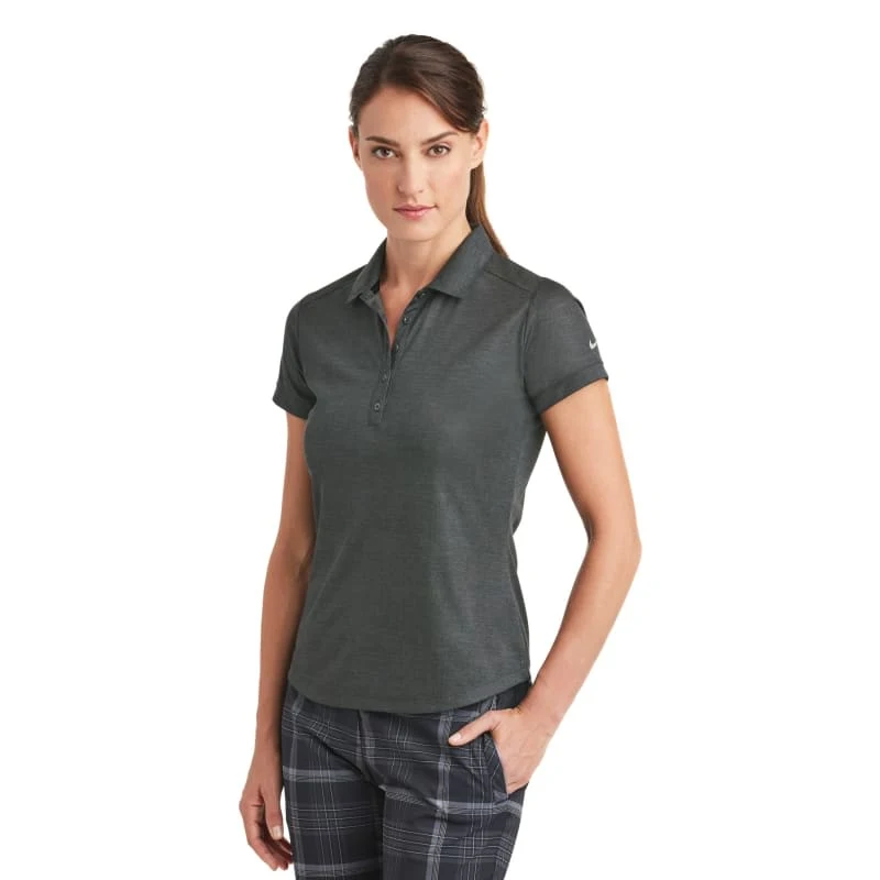 Nike Ladies Dri-FIT Crosshatch Polo. 1